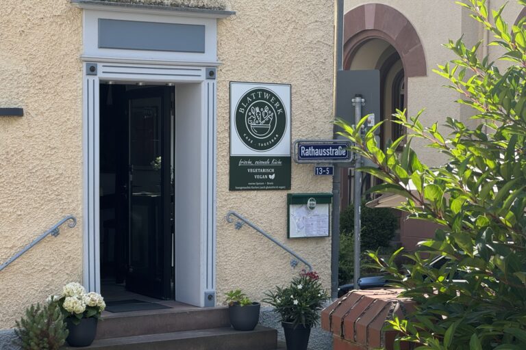 Vegetarische Pizza im Blattwerk Café Bad Homburg