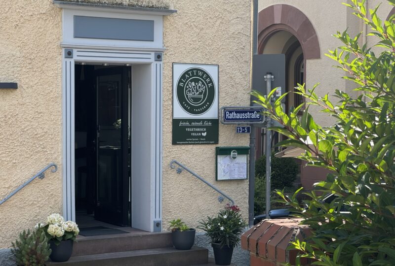 Vegetarische Pizza im Blattwerk Café Bad Homburg